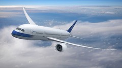 Clouds Aircraft digital art cgi skyscapes airliners Boeing 787 