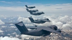 Clouds Aircraft military propeller aviation air force 