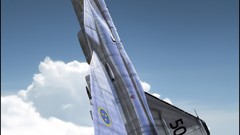 Clouds Aircraft War flying Saab skies artwork art design Viggen