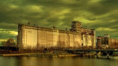 Clouds architecture industry HDR