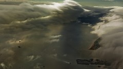 Clouds architecture science fiction exterior futuristic