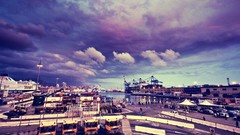 Clouds buildings cityscapes colombia