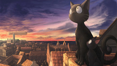 Clouds cats towns rooftops