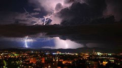 Clouds cityscapes skylines towns