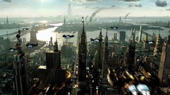 Clouds cityscapes urban buildings