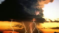 Clouds dark storm City