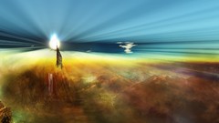 Clouds dawn science fiction pulsar futuristic Tigaer Hecker