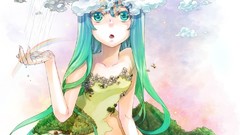 Clouds dress long hair