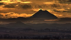 Clouds dusk California Mount Shasta