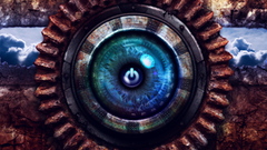 Clouds eyes grunge symbol