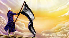 Clouds Flags Anime Prussia