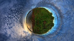 Clouds globes panorama circle