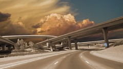 Clouds Highways Longhorn overpass