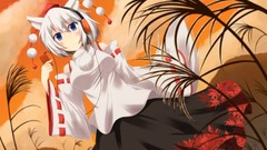 Clouds hills headphones Plants hats white hair outdoors skirts 