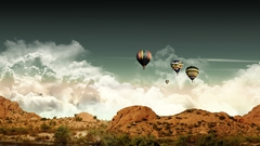 Clouds Landscapes deserts hot