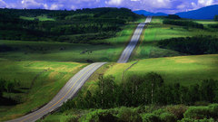 Clouds Landscapes forests hills