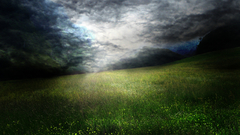 Clouds Landscapes grass plains