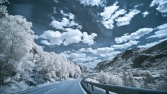 Clouds Landscapes nature roads