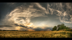 Clouds Landscapes nature Trees