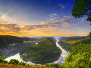 Clouds Landscapes rivers Saarschleife