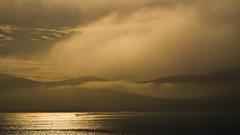 Clouds Landscapes sepia Oceans