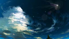 Clouds lens flare scenic