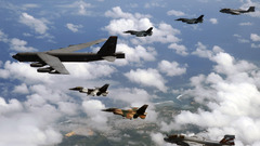 Clouds military bomber B-52