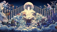 Clouds moon Pokemon chains dratini flygon Dragonite Latias 