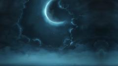 Clouds moonlight night sky