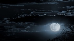 Clouds moonrise nature