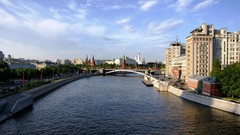 Clouds Moscow Europe Russia rivers cityscapes capital skyscapes