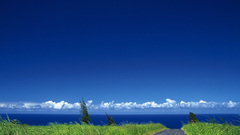 Clouds nature grass roads