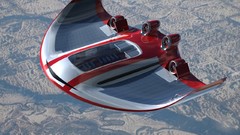 Clouds ocean air runway float jet aircraft