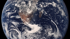 Clouds outer space Earth