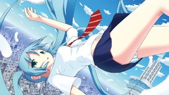 Clouds panties cityscapes vocaloid