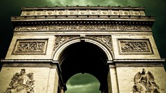 Clouds Paris France angels skies arc de triomphe arcs