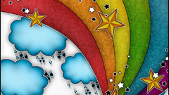 Clouds rain multicolor Stars
