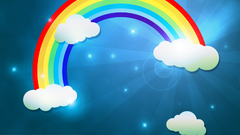 Clouds rainbows artwork