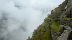 Clouds ruins ancient Machu