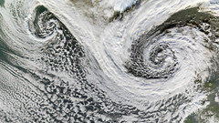 Clouds Satellite photography hurricane