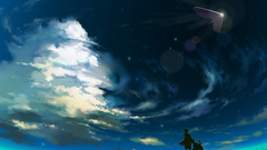 Clouds scenic UFO artwork