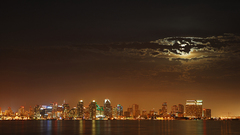 Clouds Sea moon nightlights