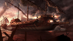 Clouds ships artwork planks