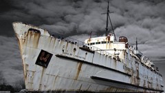 Clouds ships wreckage