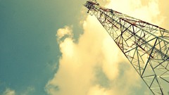 Clouds skies Towers phone towers