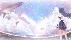 Clouds sky Anime Furai anime girls