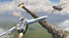 Clouds smoke fight UFO