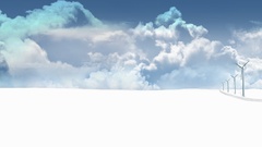 Clouds snow cgi wind