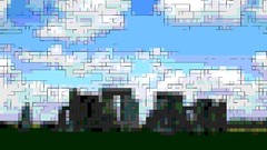 Clouds Stonehenge pixelated