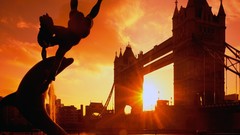 Clouds sun architecture London